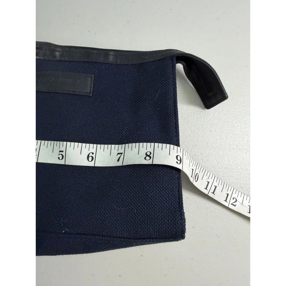 Giorgio Armani Fragrances Navy Blue Canvas Cosmetic Pouch Toiletry Bag‎ Travel